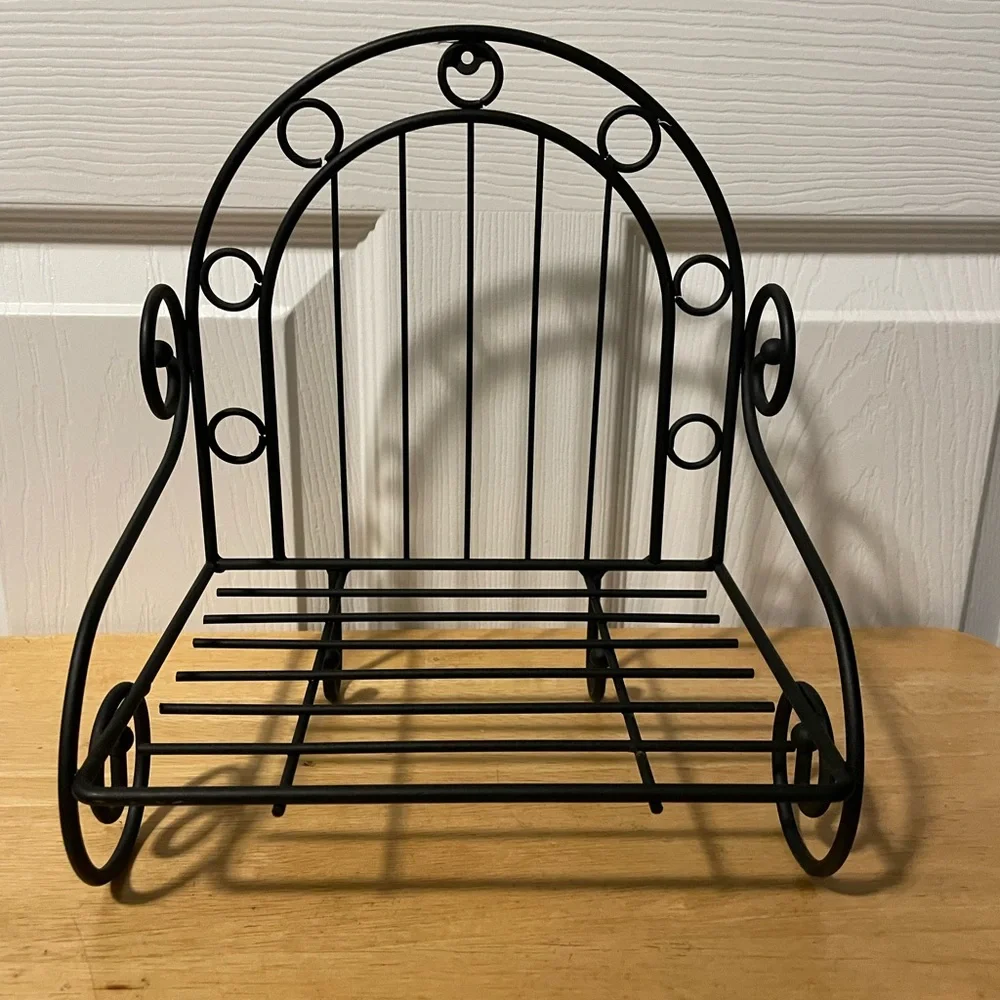 Home Interiors Black Metal Wall Shelf